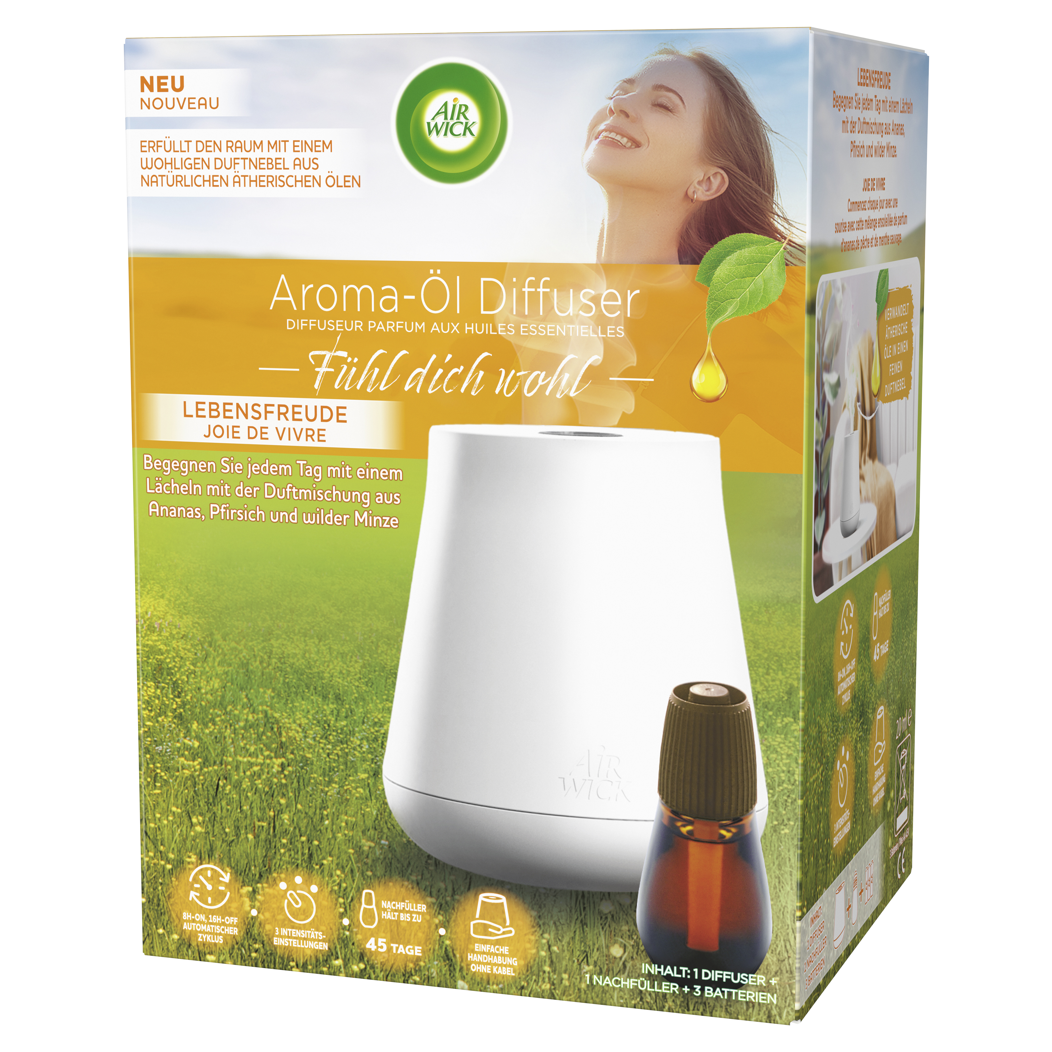 Air Wick Aroma-Öl Diffuser Starter-Set Lebensfreude