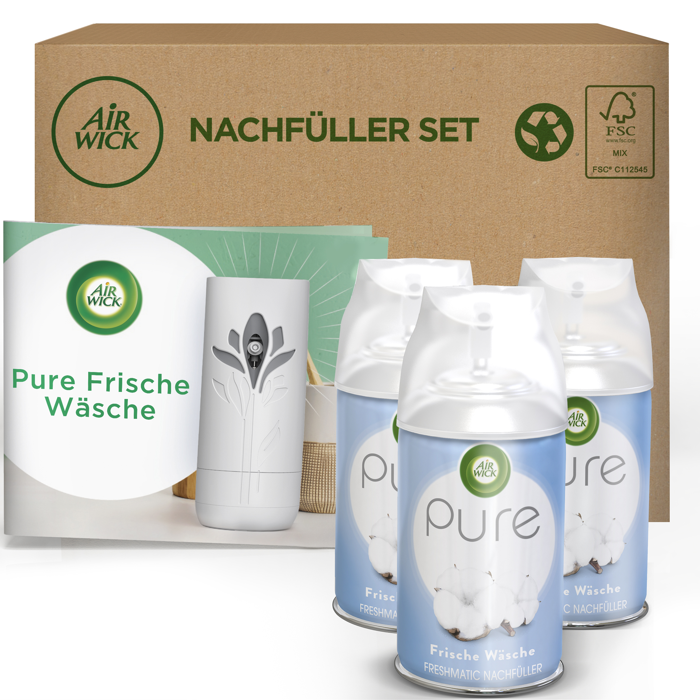 Air Wick Freshmatic Max eCom Nachfüller-Set PURE Frische Wäsche